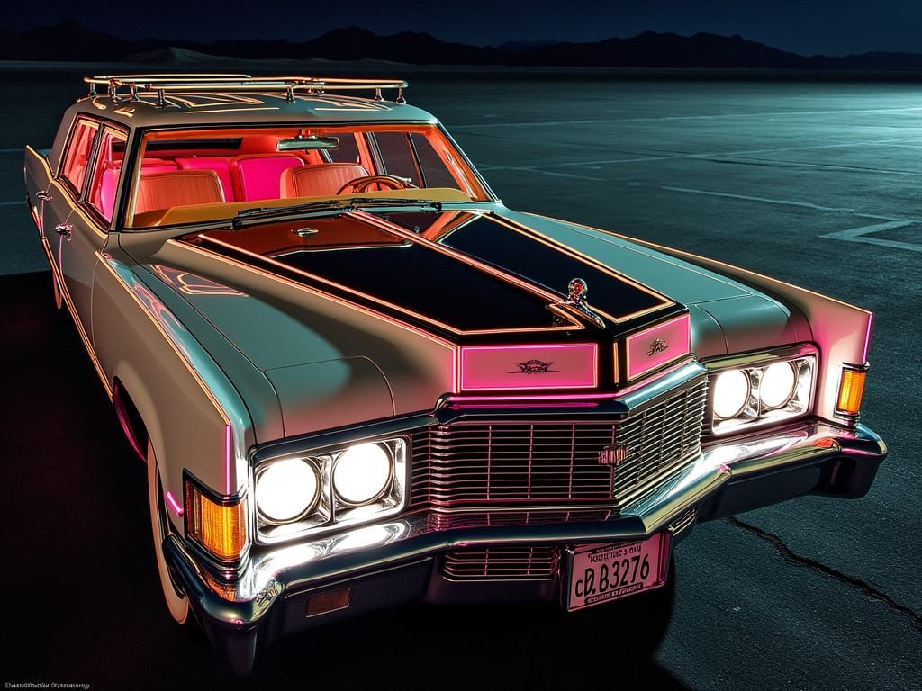 1969 Auburn Seville in Fluorescent Pink & Ebony