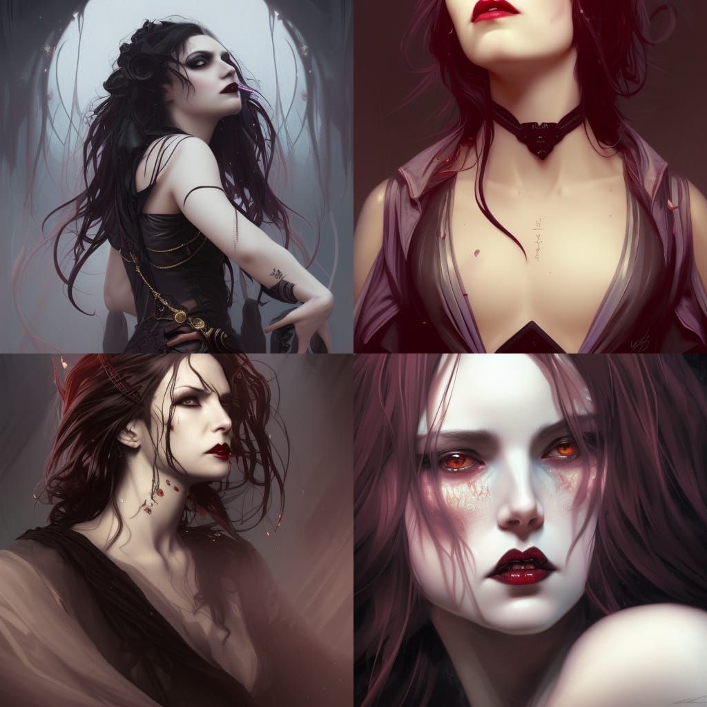 Lilith, Vampire Goddess, in Gothic Clothing Portrait
