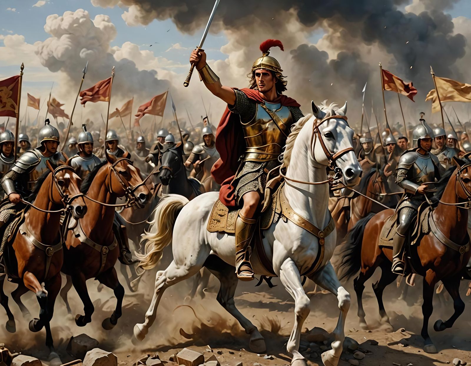 Alexander the Great Leads Cavalry Charge