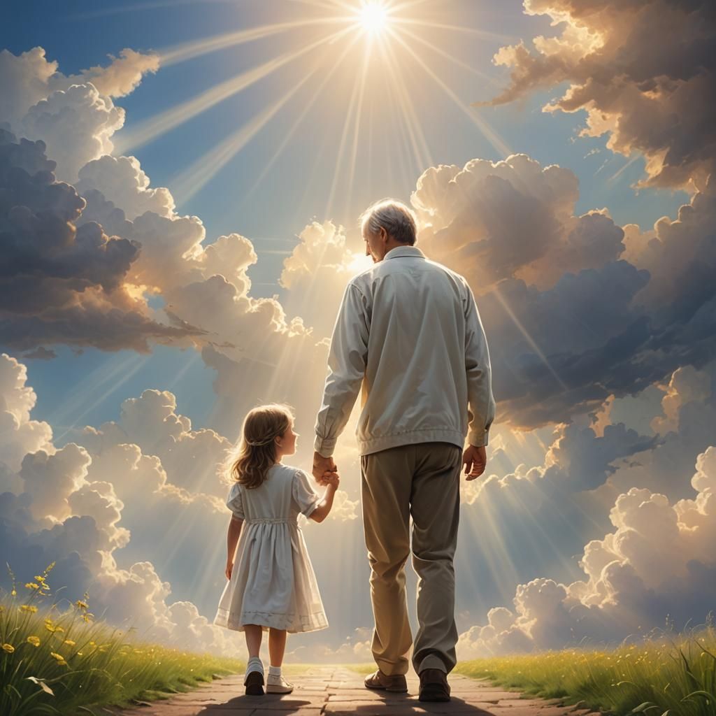 Father and Daughter in Divine Sunshine