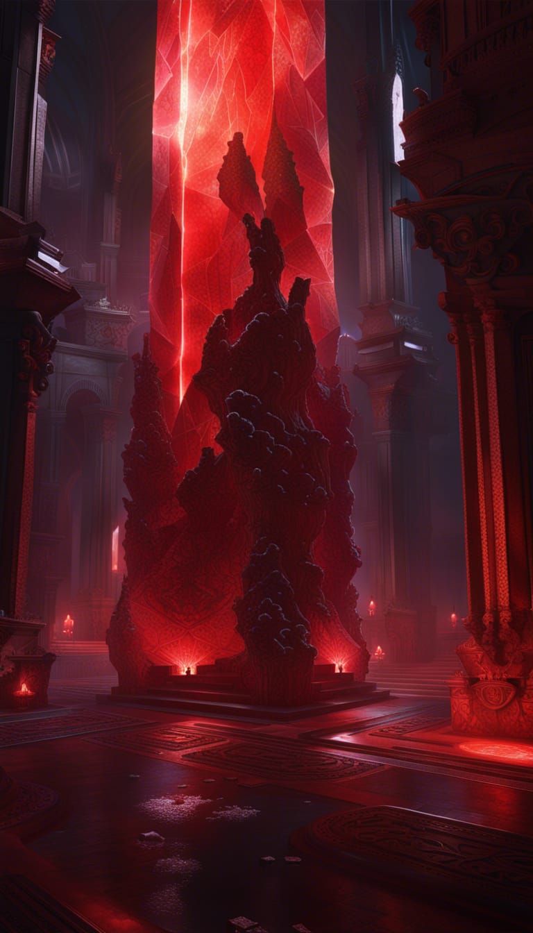 Dark Crystal Geode Illuminates Evil Pillar