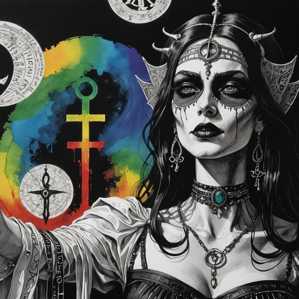 Lilth, demon queen, Gothic female Death Wearing Ankh necklace from Sandman Comics, I bring you dreams Mythical Muse ...