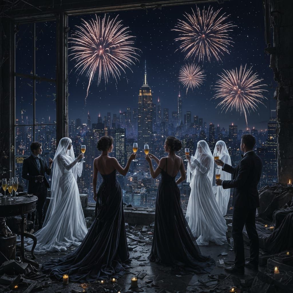 Ghosts Celebrate New Year In Ruined Penthouse