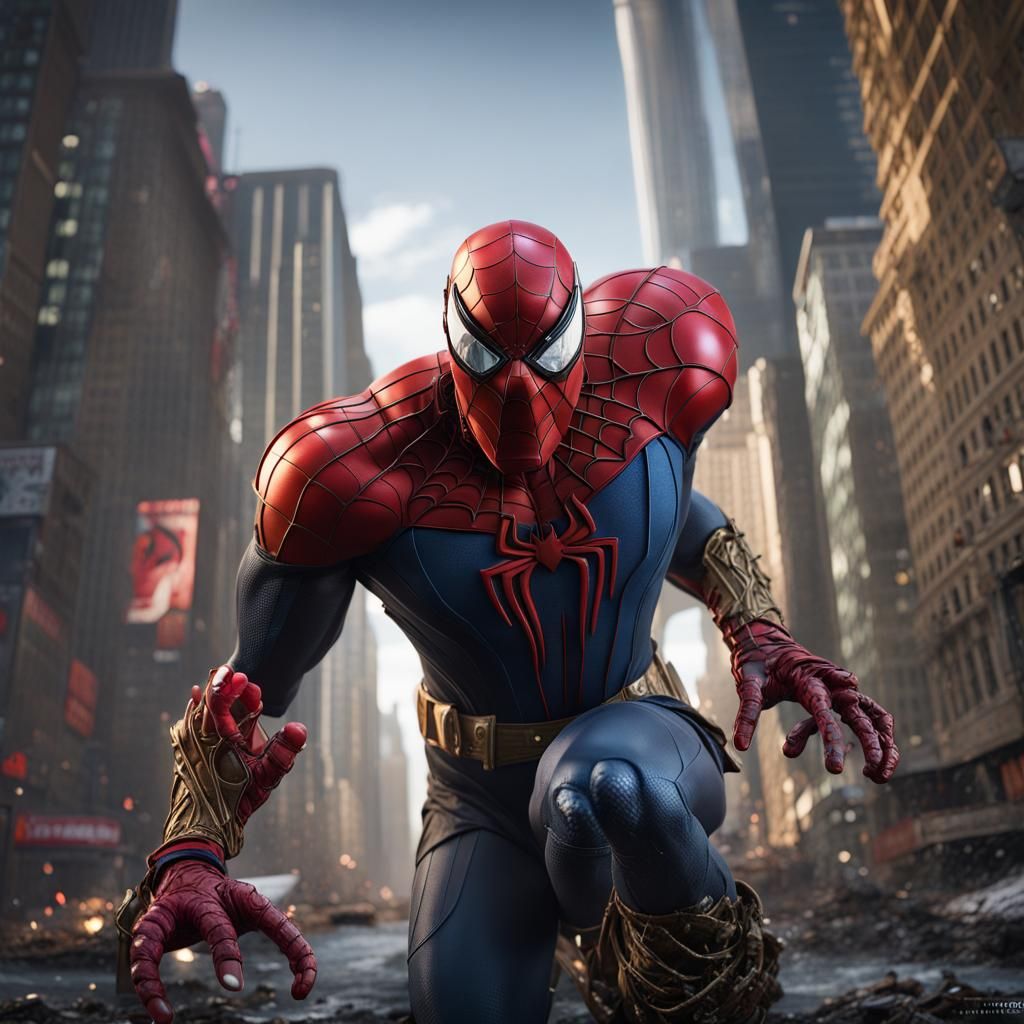 Combined Superheroes: Detailed Matte Painting in 8K