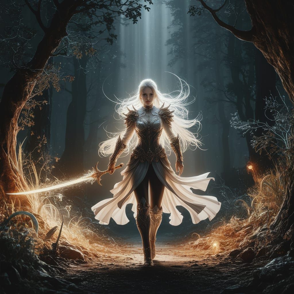 Heroine of Light in Dark Fantasy Realm
