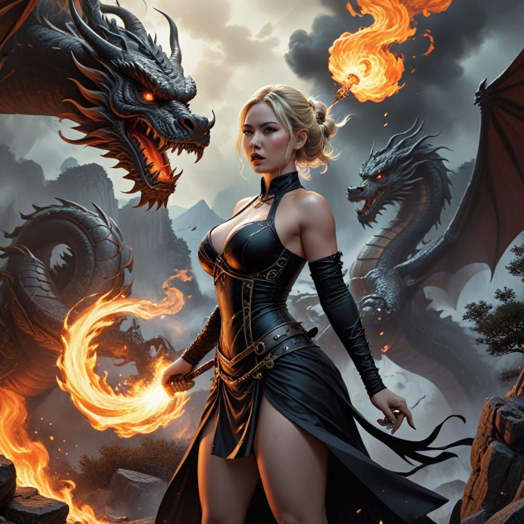 Curvy Asian Lady Dominates Gothic Hell