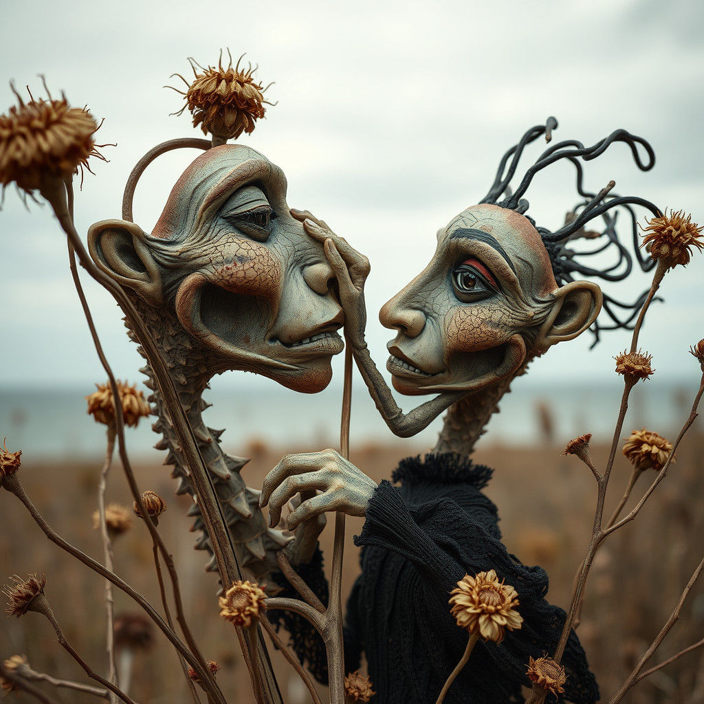 Surreal Androgynes Dancing Among Dead Flowers