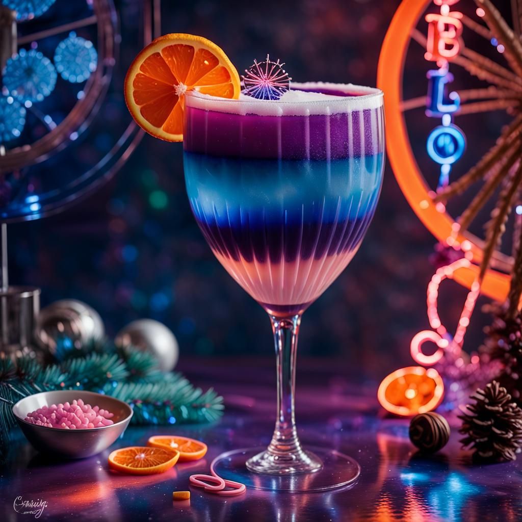 Stranger Things Cocktail Art with 80s Theme
