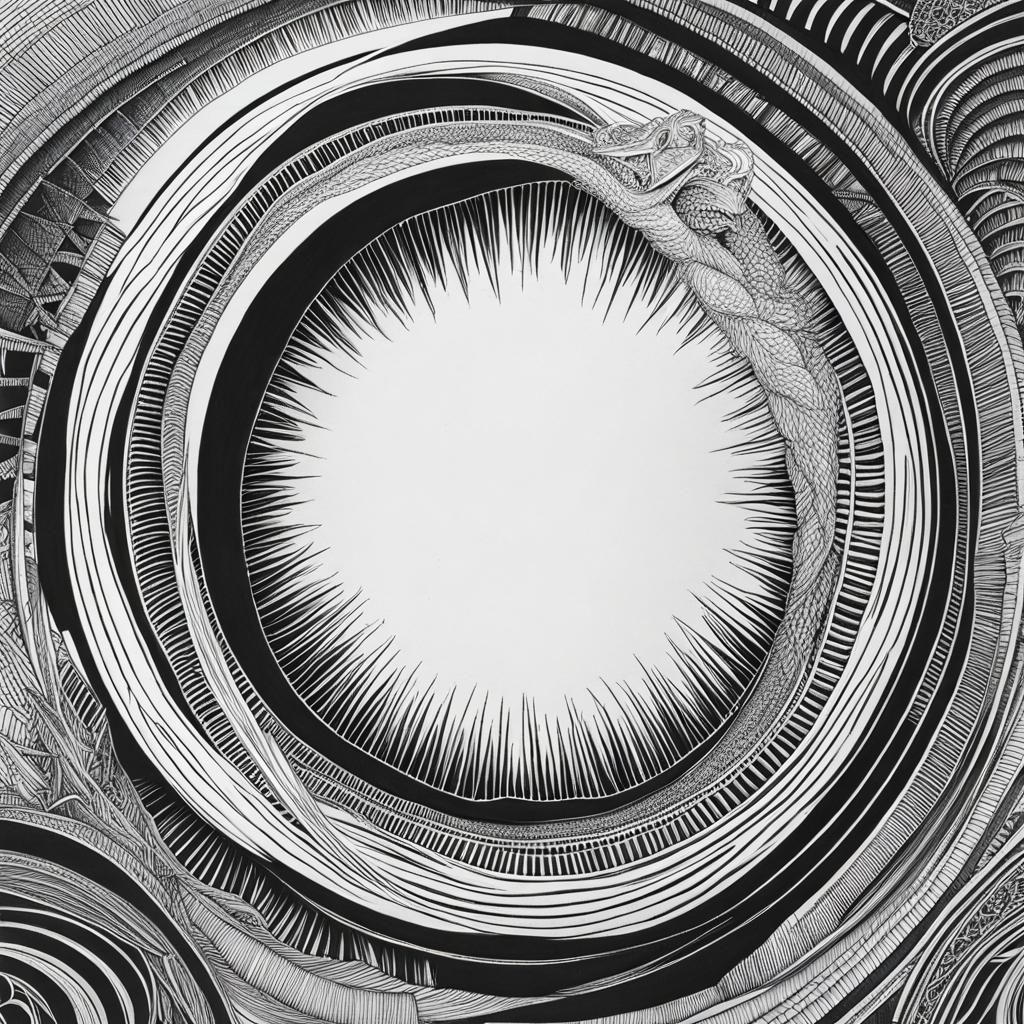 Minimalist Black and White Drawing