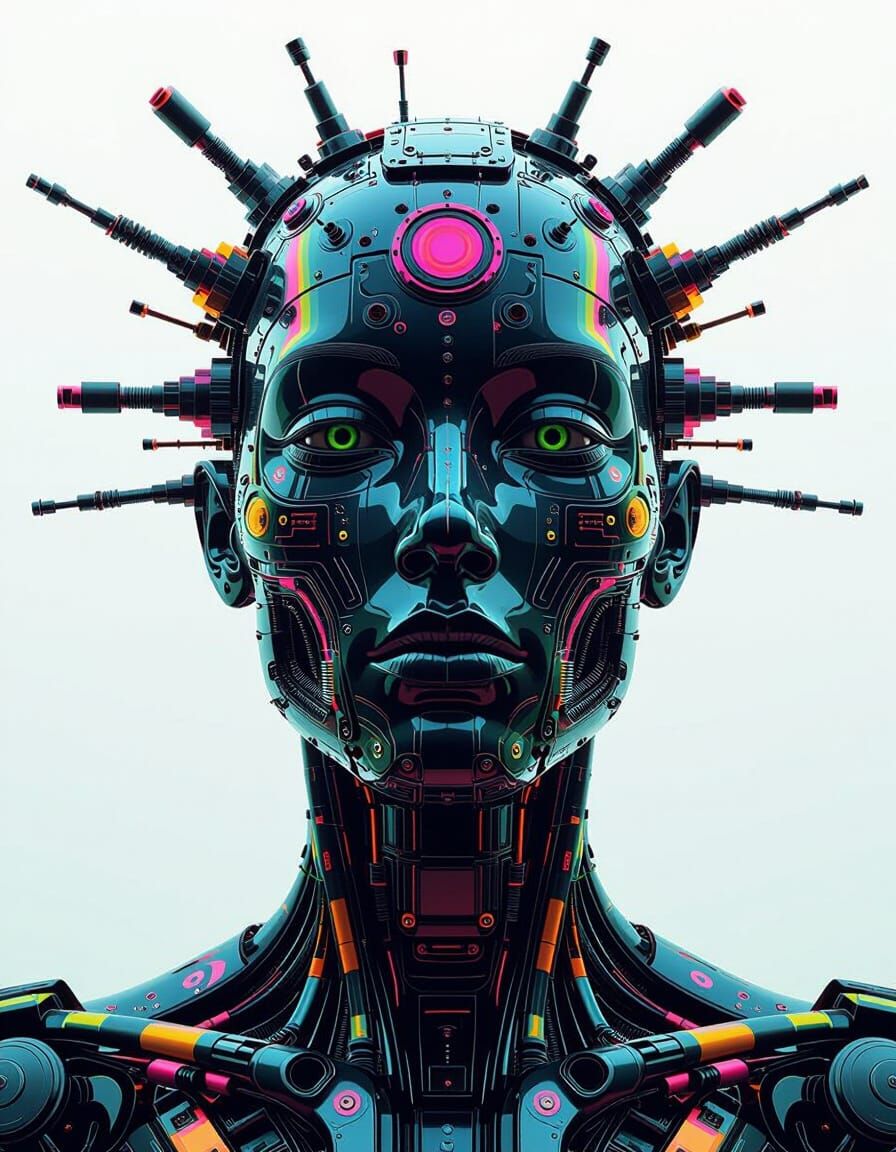 Personification of Greeble in Psychedelic Industrial Setting