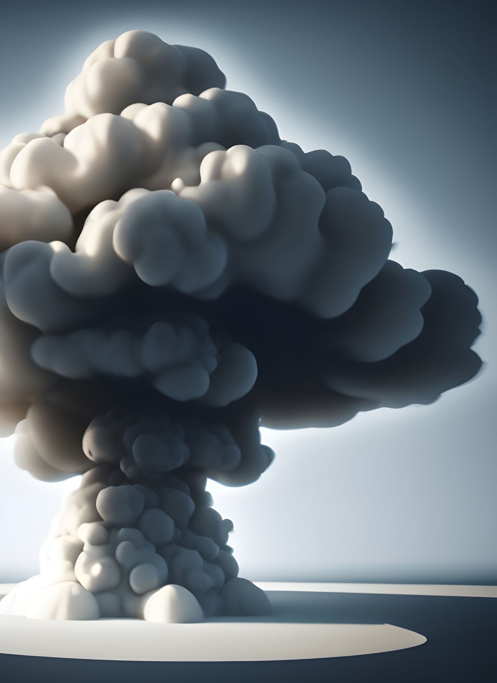 High Contrast Mushroom Cloud in Unreal Engine