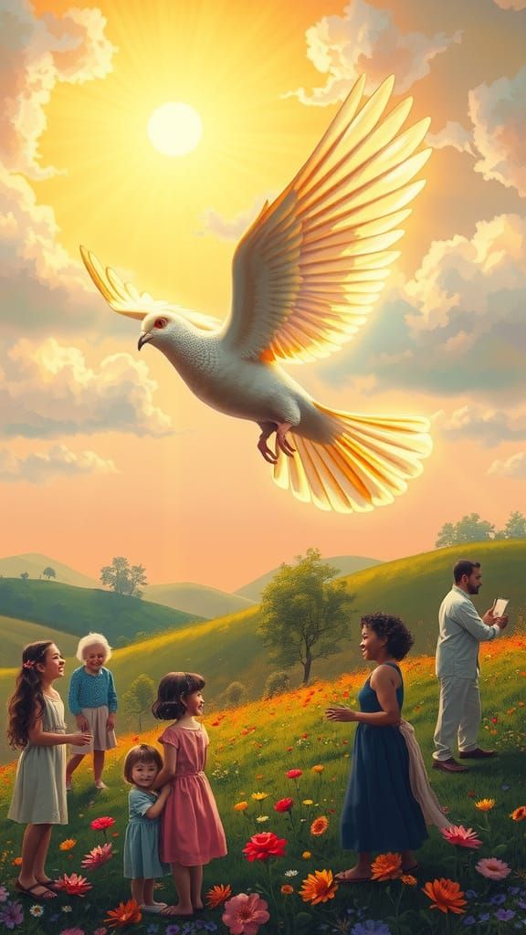 Surrealistic Scene of Holy Spirit's Presence in Everyday Lif...