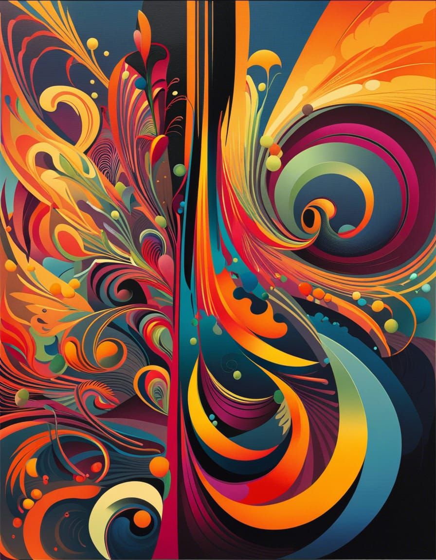 Holiday Lights Cascade: Festive Magic in Art Nouveau Style