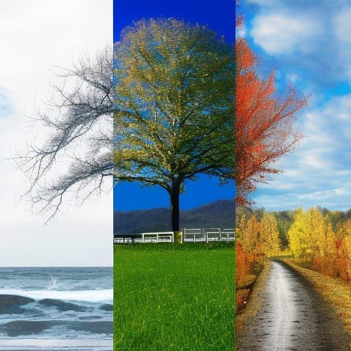 Four Seasons Tree: A Visual Harmony