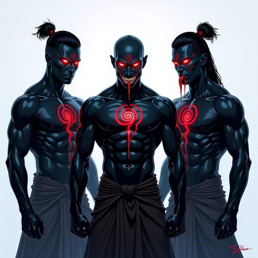 Symbiote Fused Aang, Sokka, and Zuko with Monstrous Features