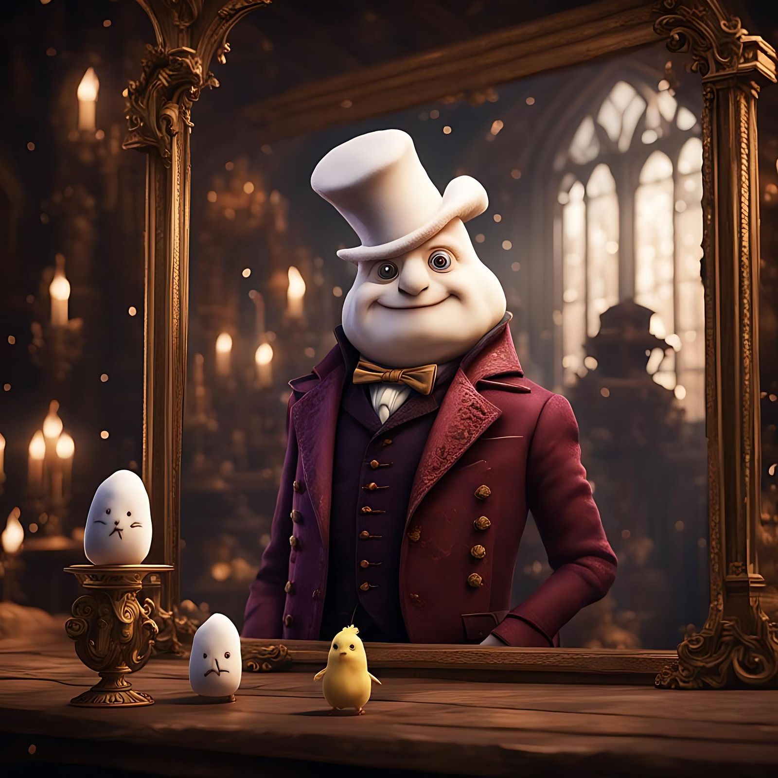 Marshmallow Gilderoy Lockhart Gazing in Mirror