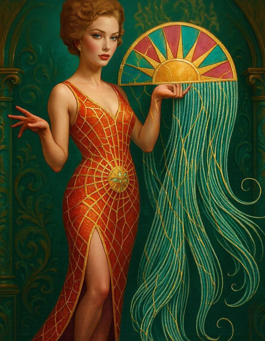 1920s Flapper based on an Erté print