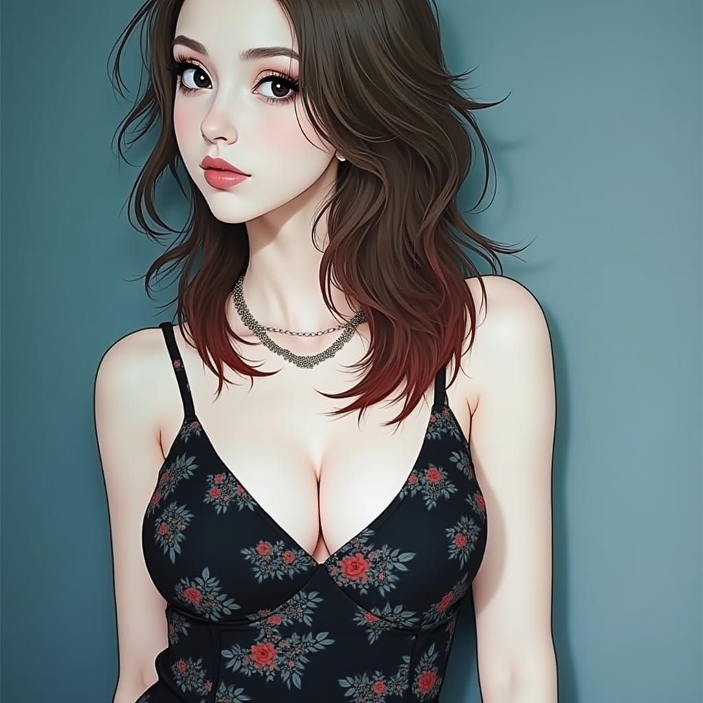 Anime Nightclub Scene in Cel-Shaded Style