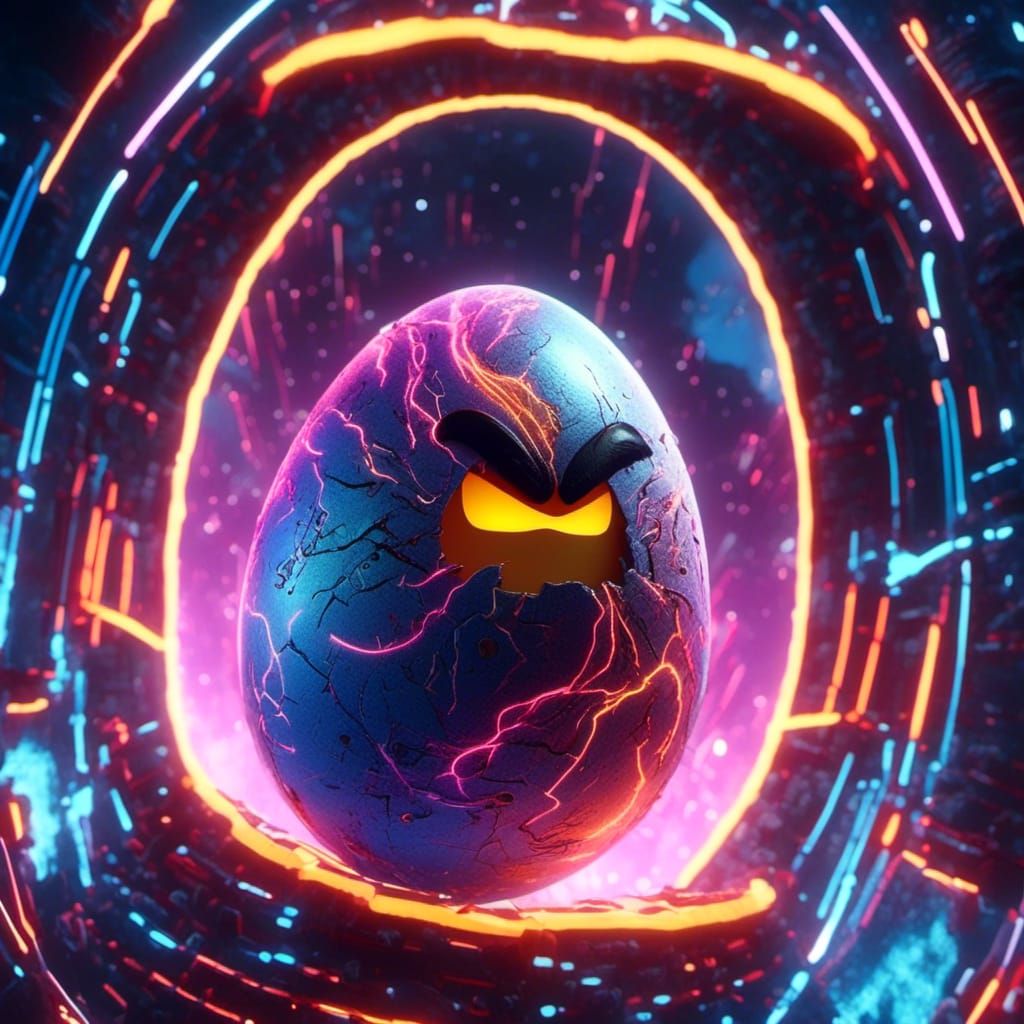 Angry Egg Blasts Off in Cosmic Rocket