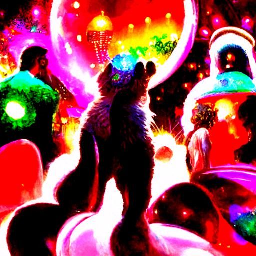 Cosmic Disco Party with Furry Friends