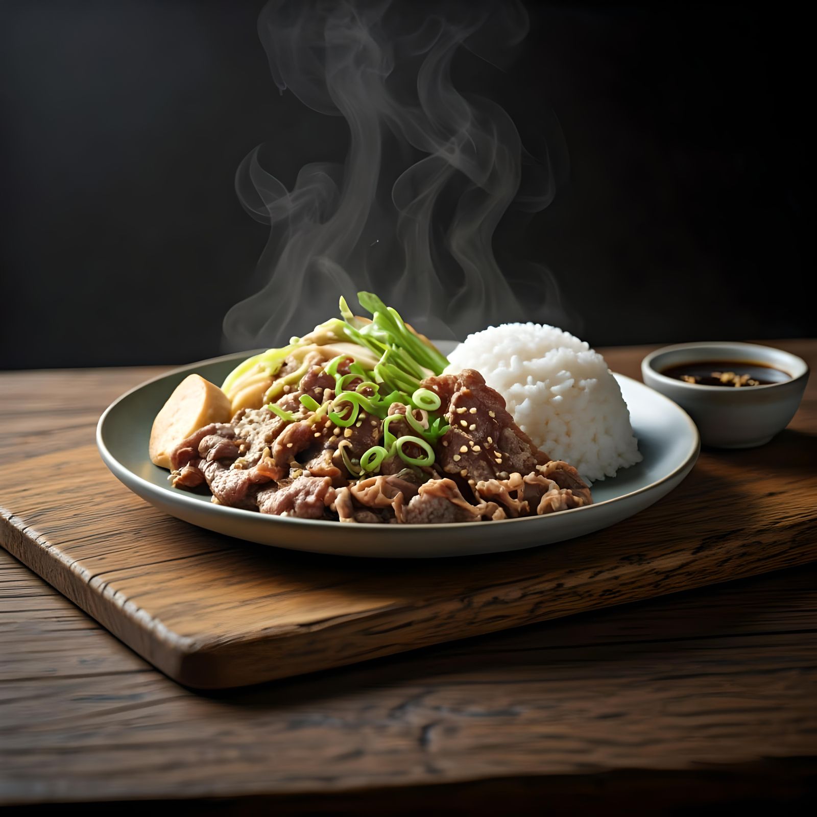 Sukiyaki Still Life in Photorealistic Style