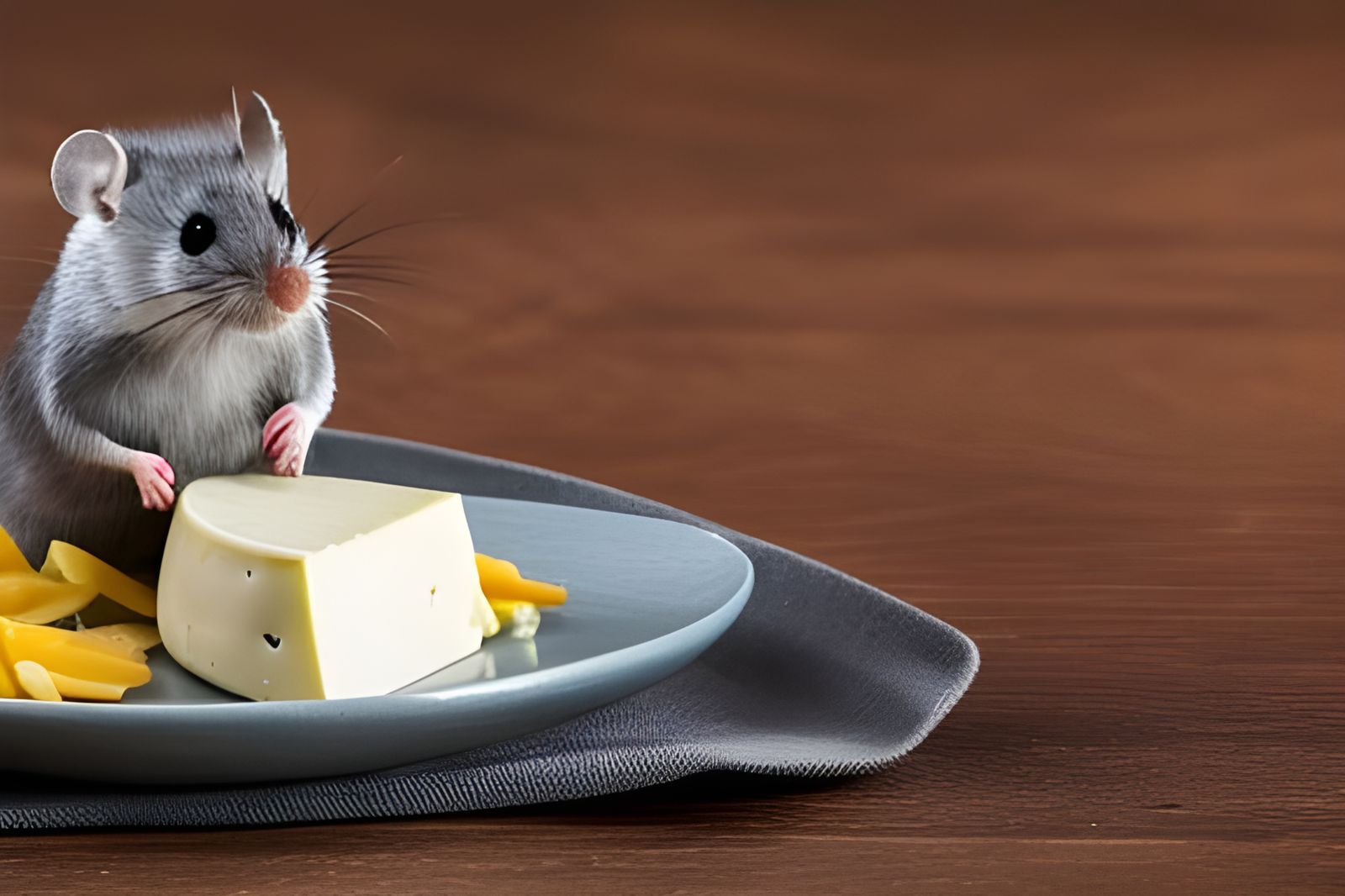 Monty the mouse is impressed by the all you can eat buffet service