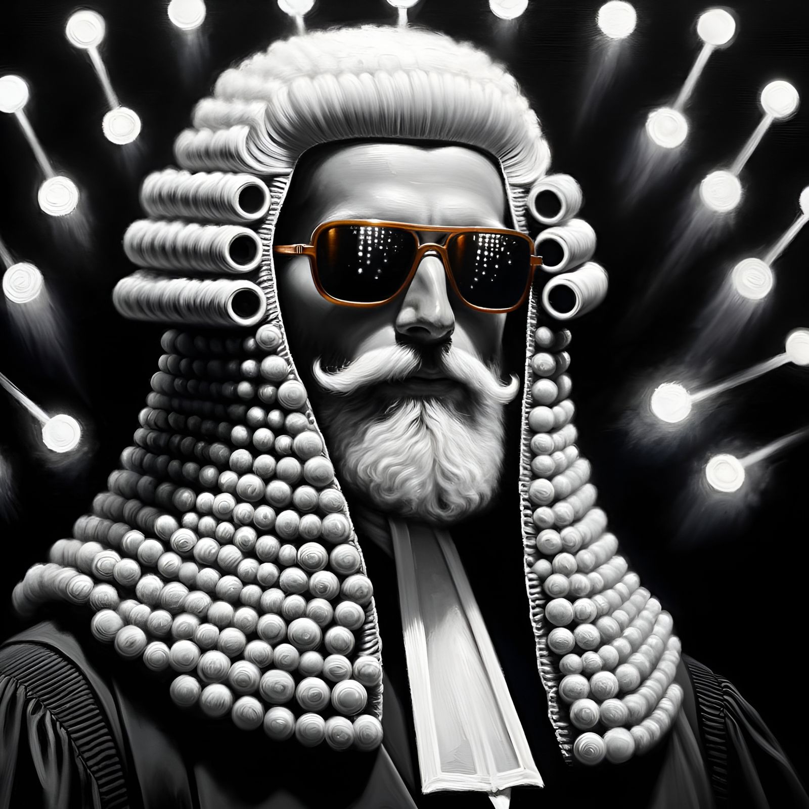 Colonial Judge Channels Disco in Oil Painting
