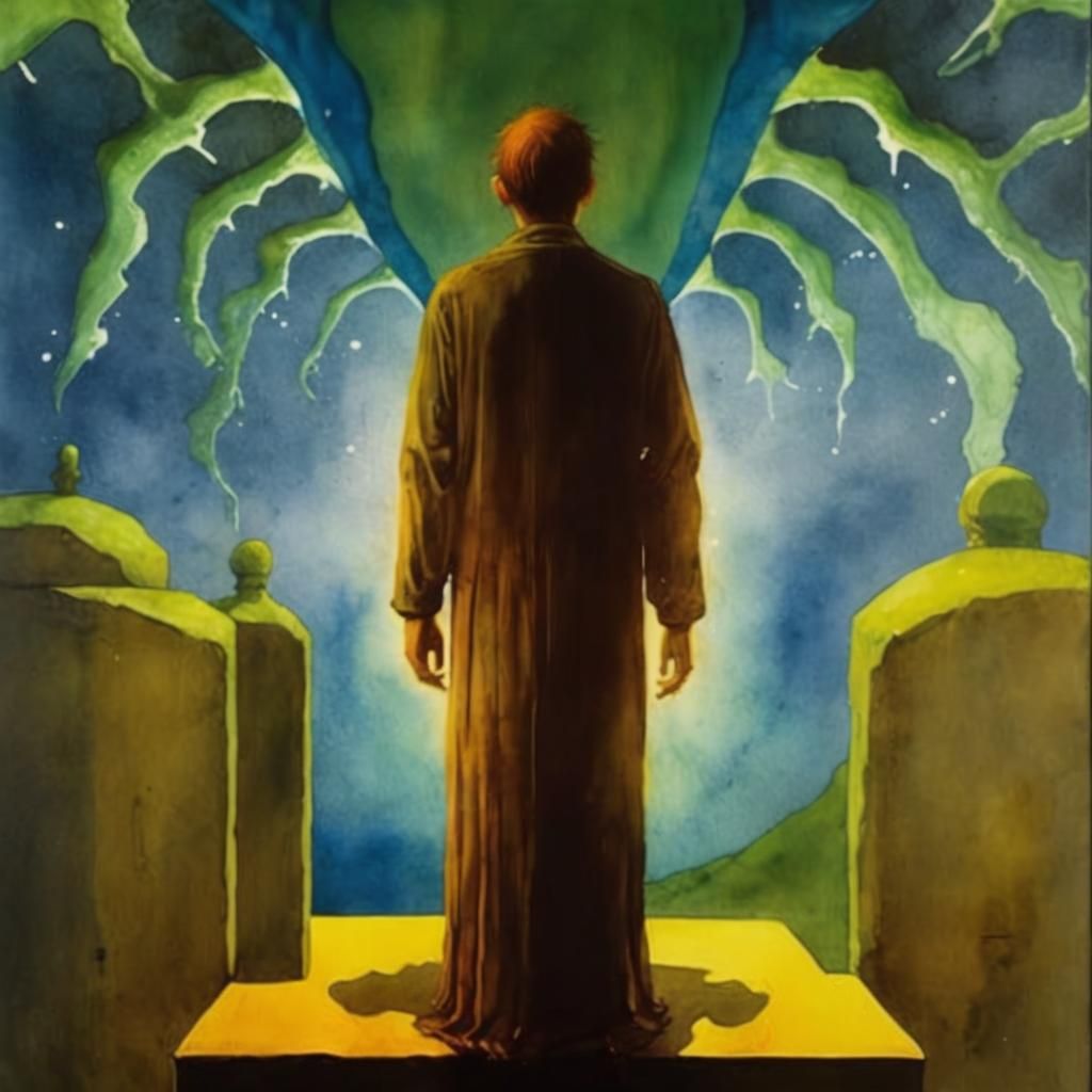 Hyperdetailed Magical Being in Alcohol Ink Style