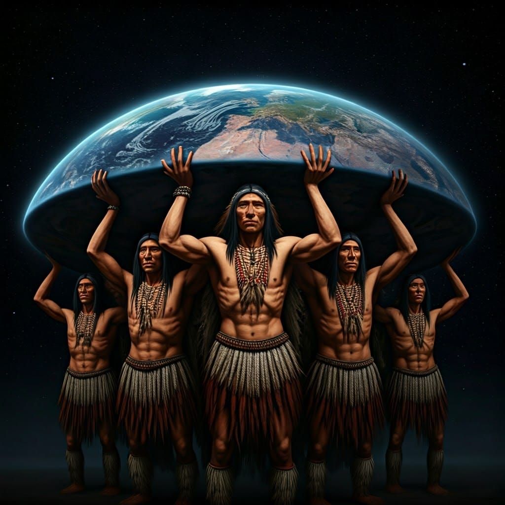 Native American Giants Hold Up the World