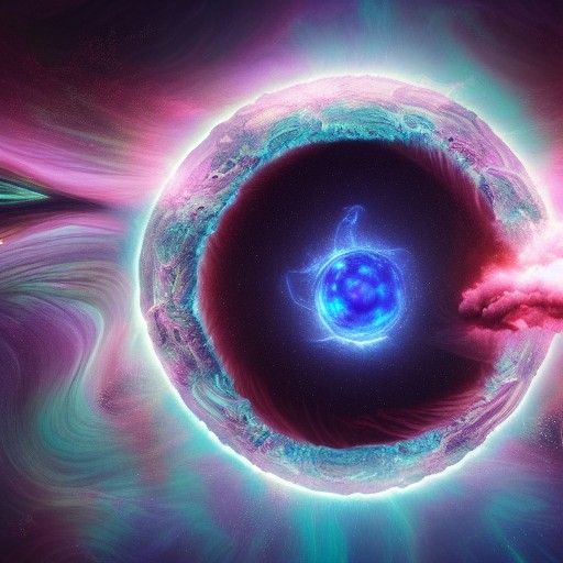 Epic Neutron Star: Digital Painting in Maximalist Style
