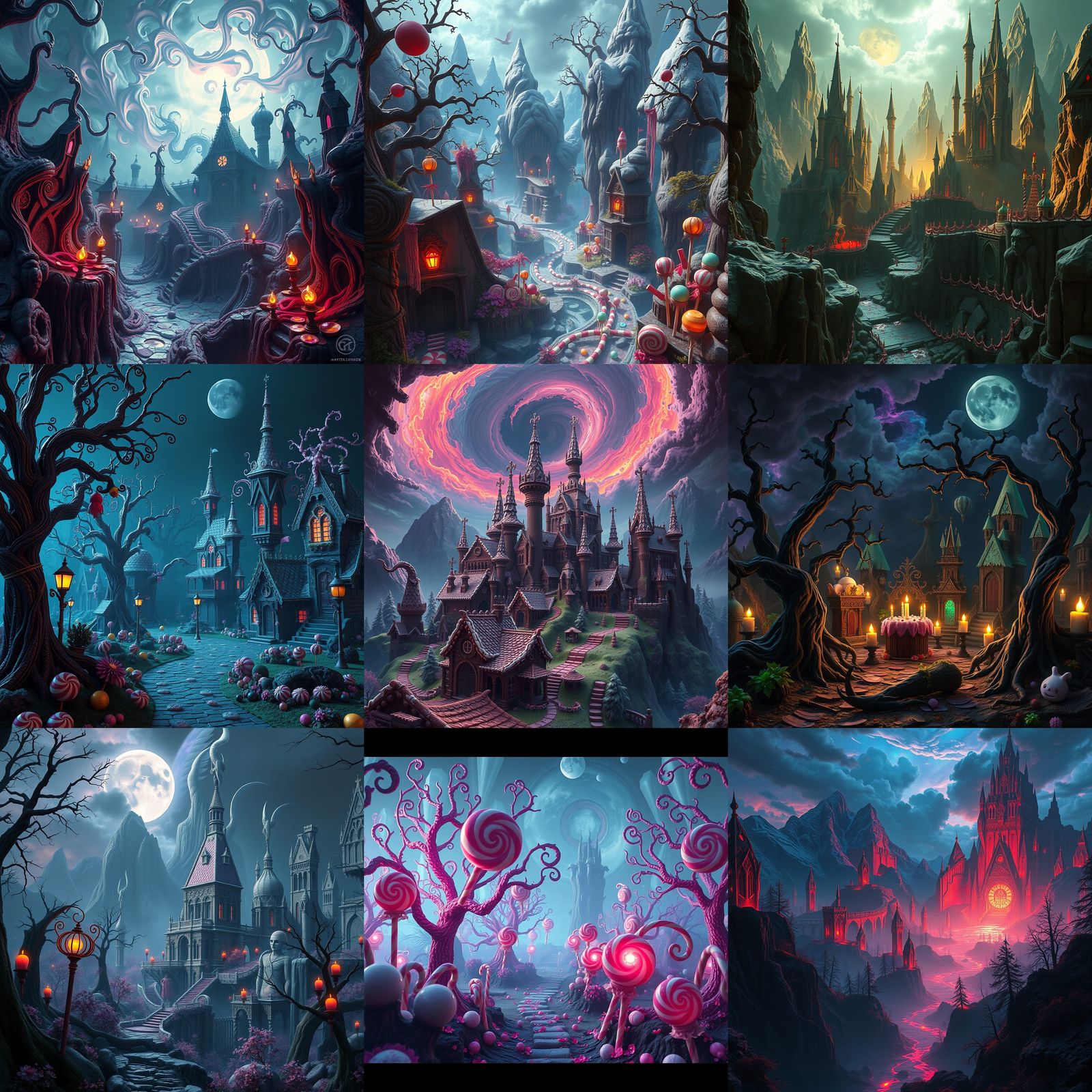 Gothic Candy Land Game Concept Art