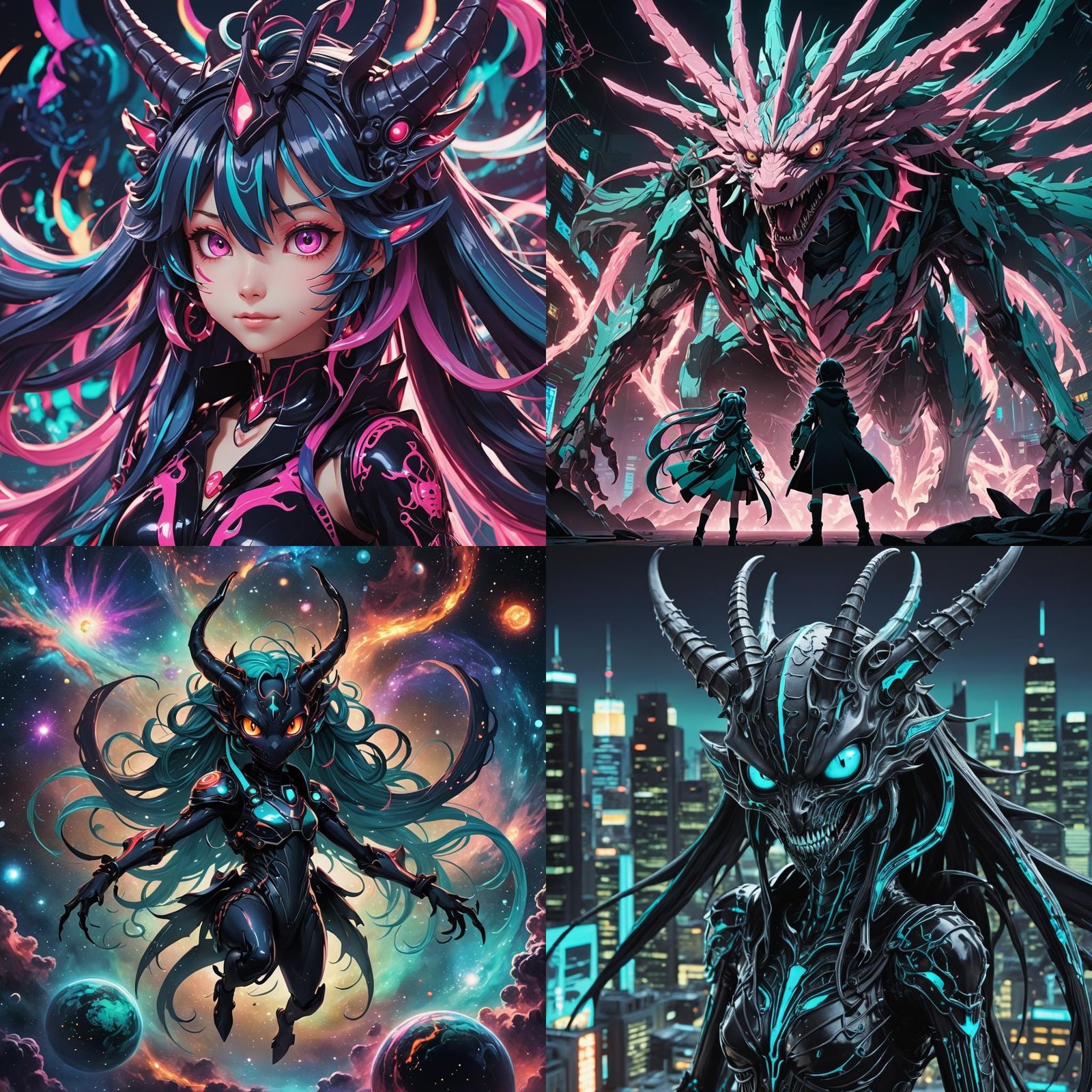 Eldritch Porcelain Dragon Fairy in Anime Style