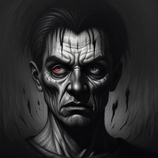 Ethereal Horror in Charcoal