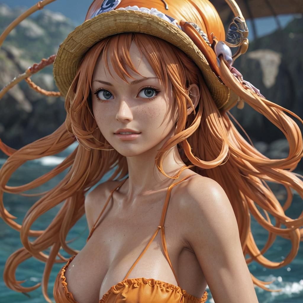 One Piece Nami in Detailed 3D Anime Art