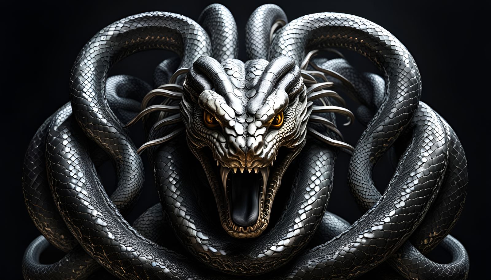 A Chrome Dragon Snake