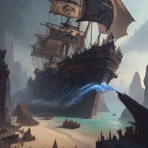 Detailed Pirate Concept Art in Deep Color