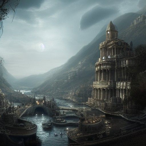 Epic Hydra in Dramatic Digital Matte Painting