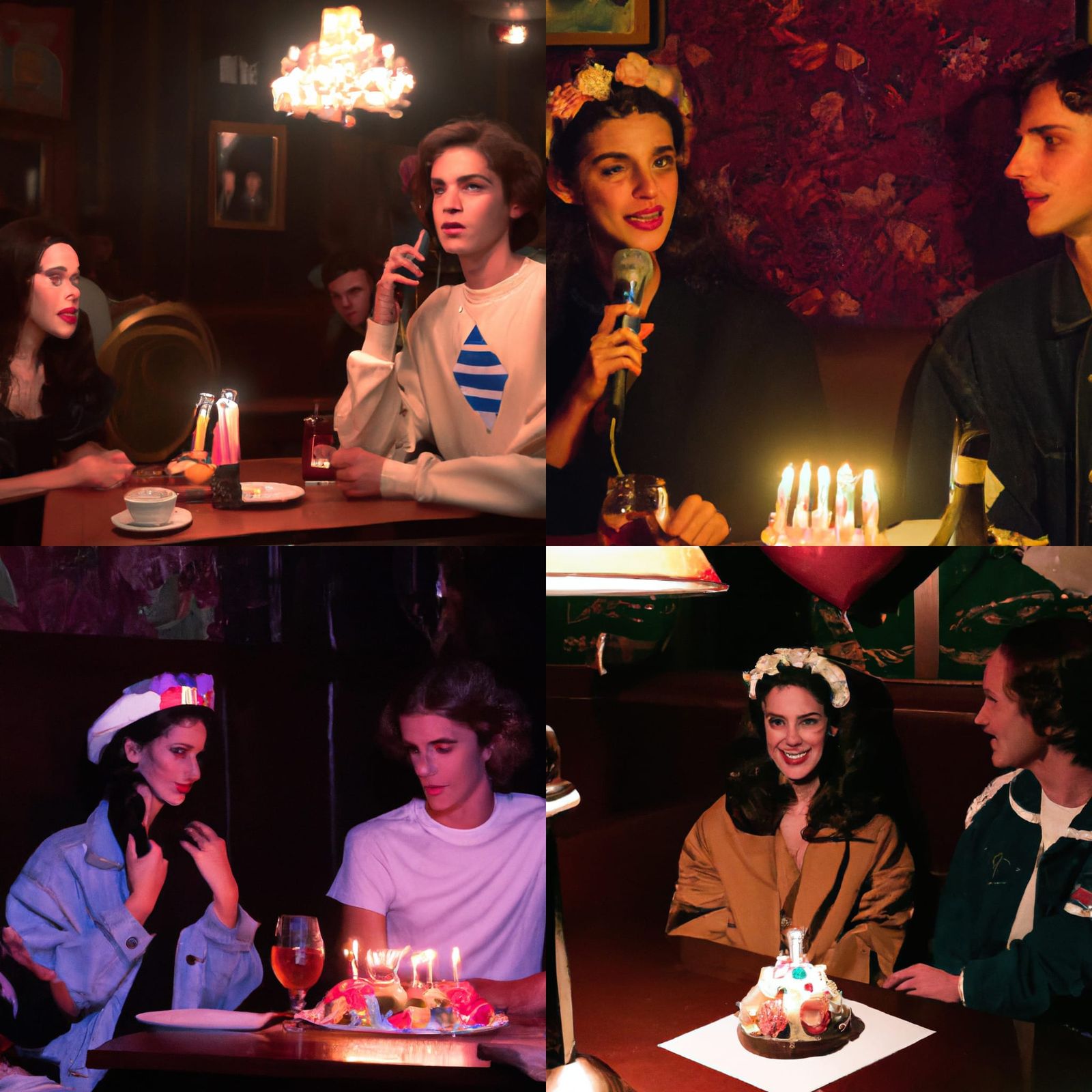 Lana Del Rey Singing Happy Birthday in Cafe