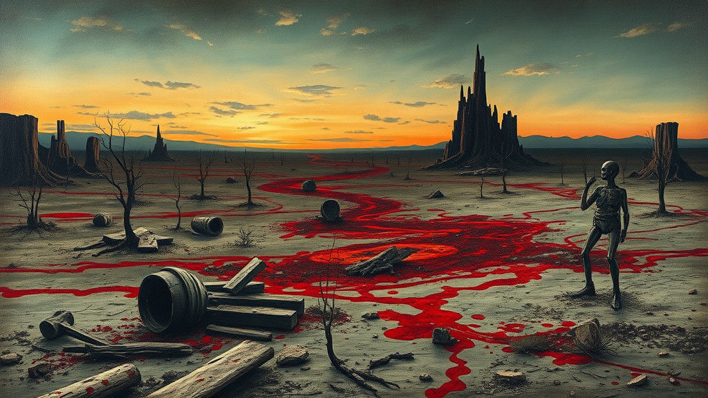 Post-Apocalyptic Landscape as Impasto Heavy Metal Album Art