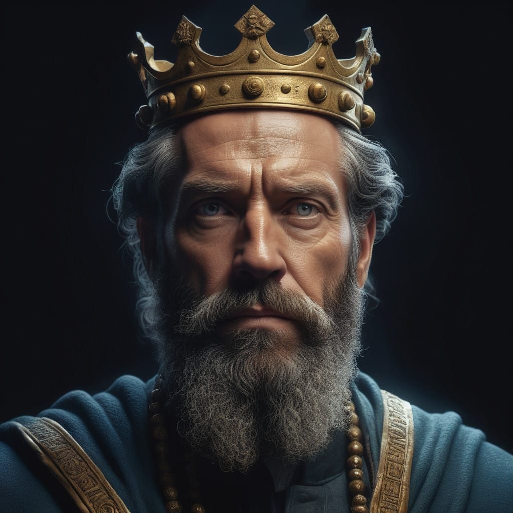 Regal Portrait of a Wise King