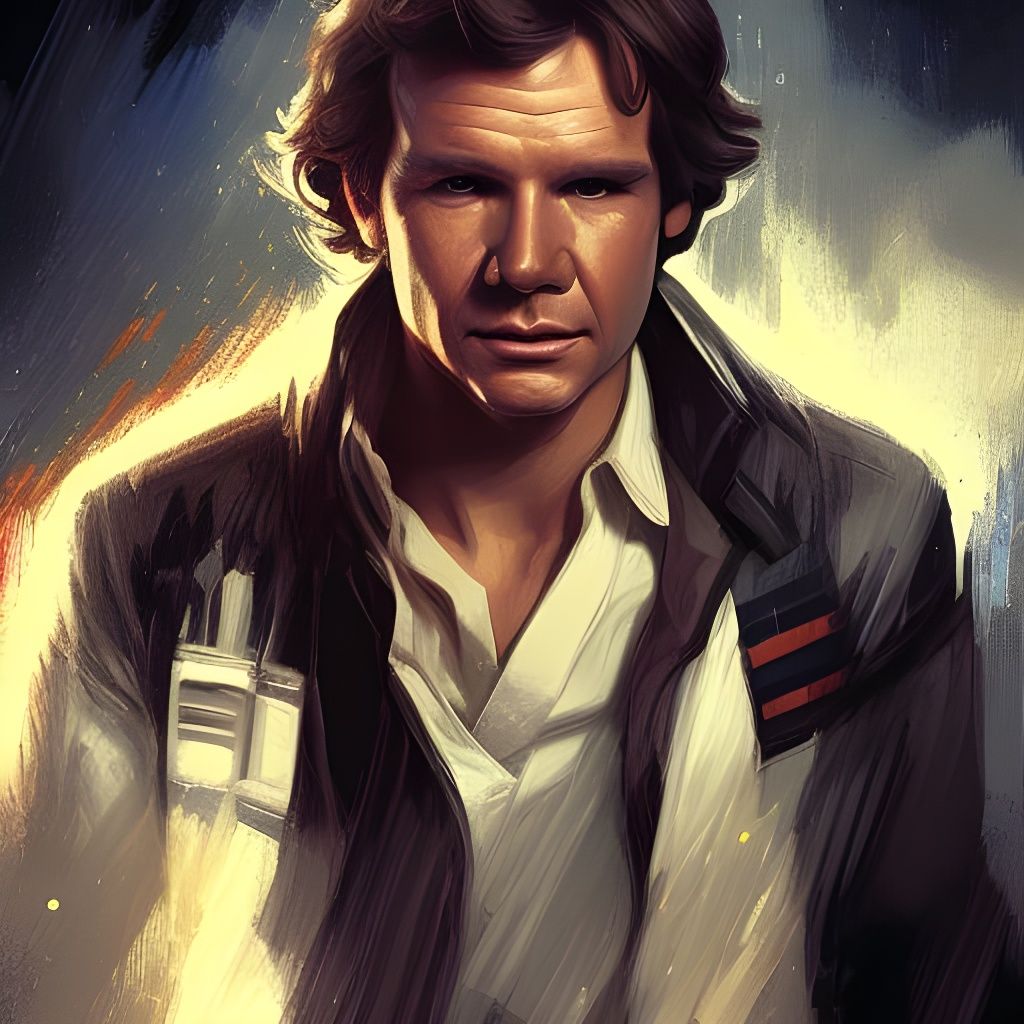 Han Solo Portrait in Artstation Style