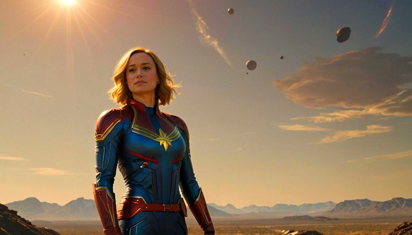 Brie Larson as Captain Marvel: Cinematic Film Still