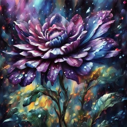 Crystal Rose and Butterfly in Digital Art