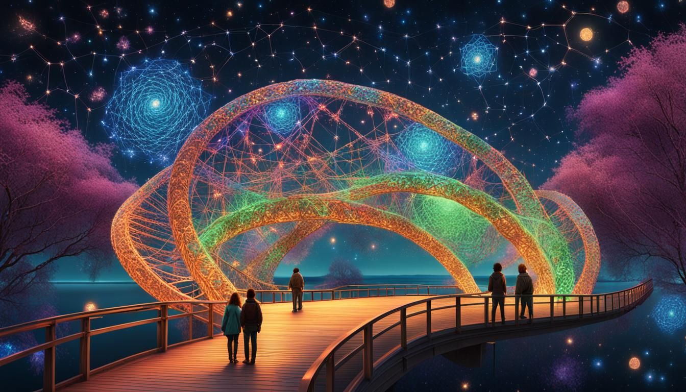 closely on a bridge from DNA strands