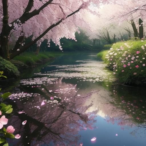 Floating Lights and Flowers with Dragonfly