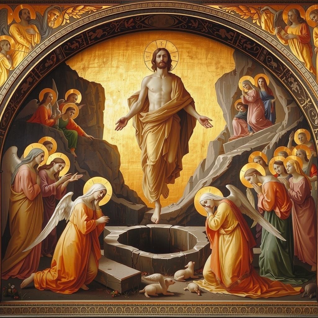 Resurrected Christ in Golden Renaissance Splendor