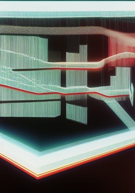 Experimental Graphic Musical Score in Black and White