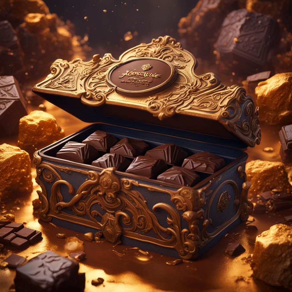 Fantastical Honeydukes Chocolate Box: Detailed Matte Paintin...