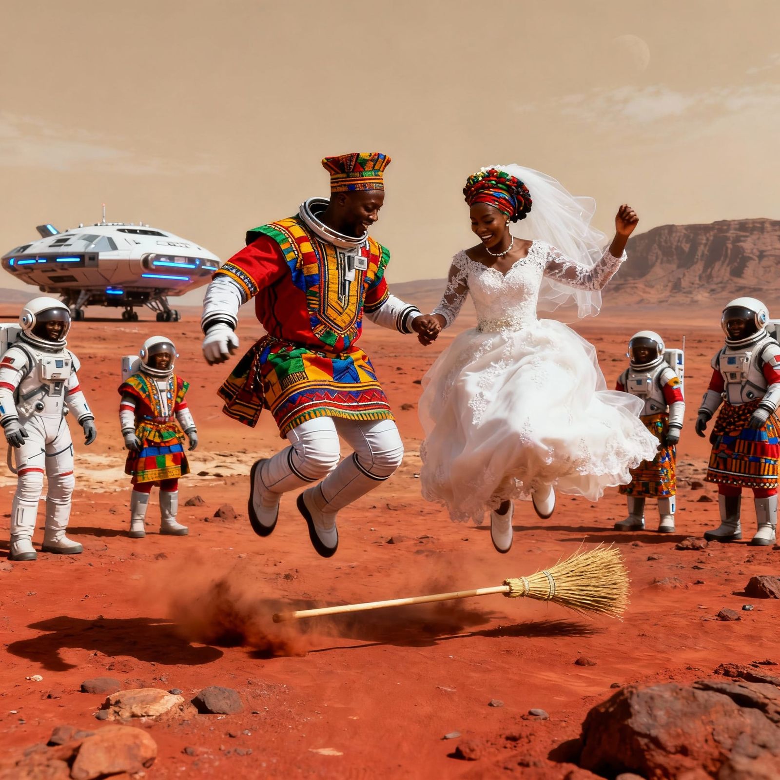 Nigerian Astronaut Couple's Mars Wedding in 2039