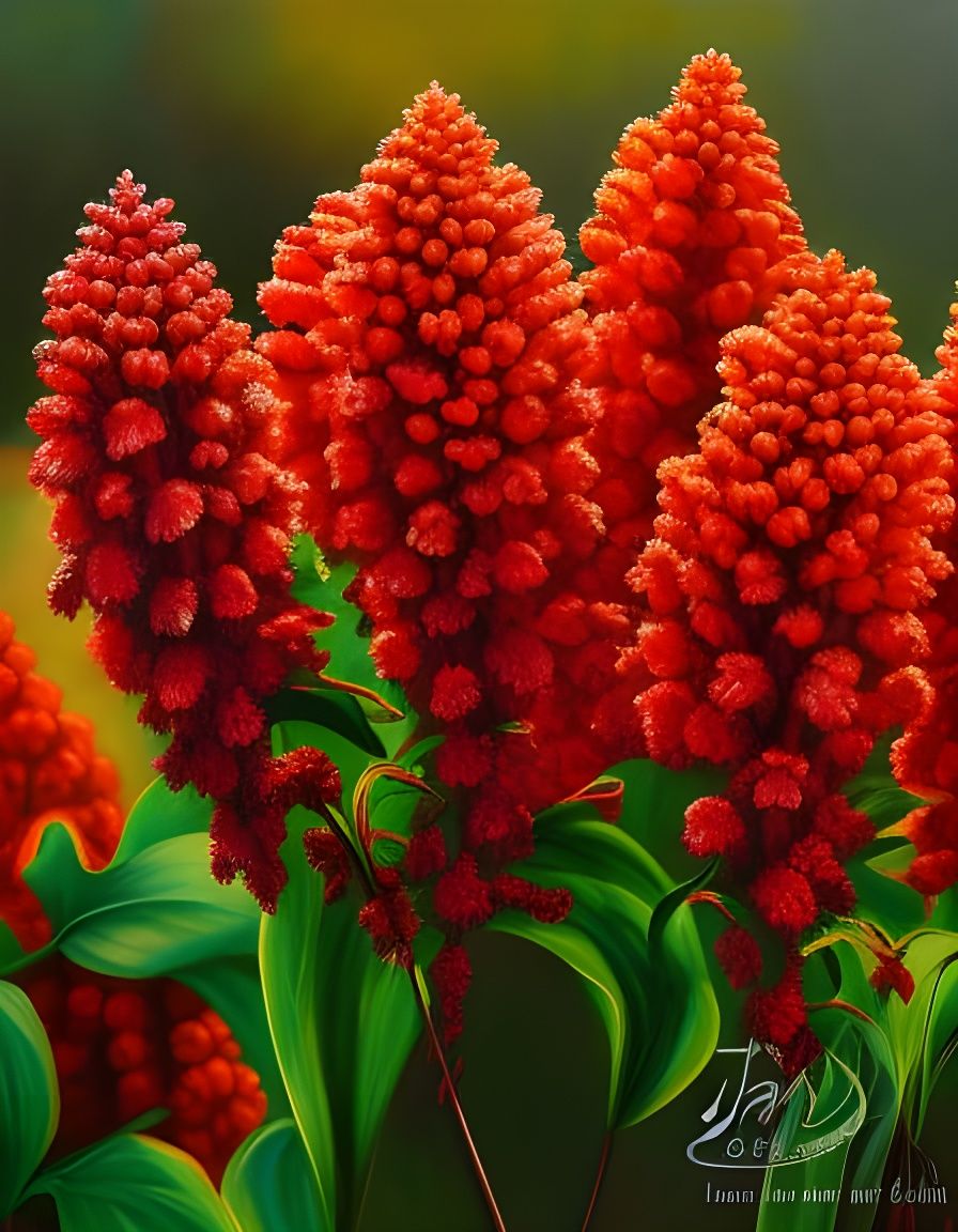 red sorghum flowers